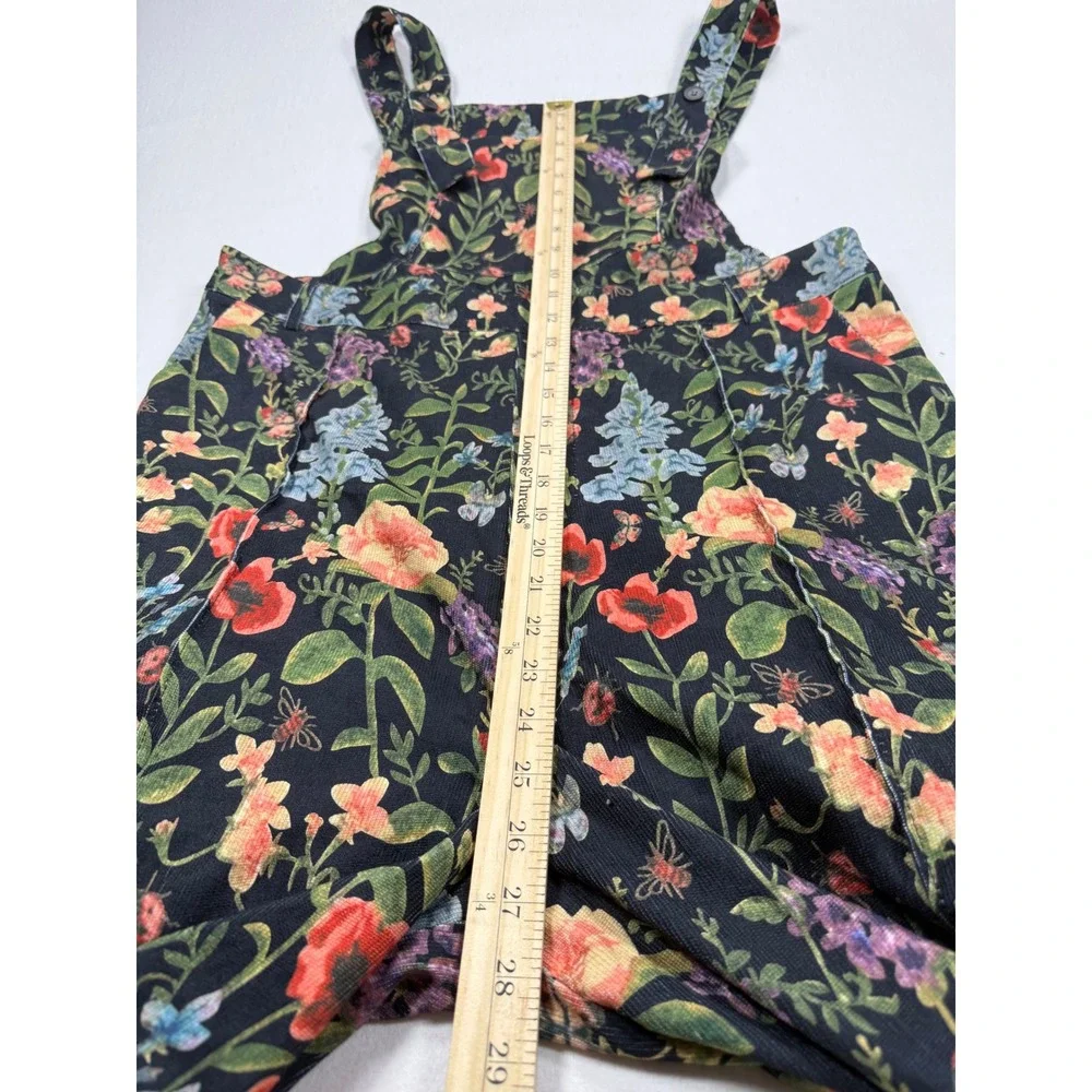 Cider Women Floral Corduroy Overalls Multi Color Wide Leg corduroy Size 1XL NWT - Picture 7 of 10